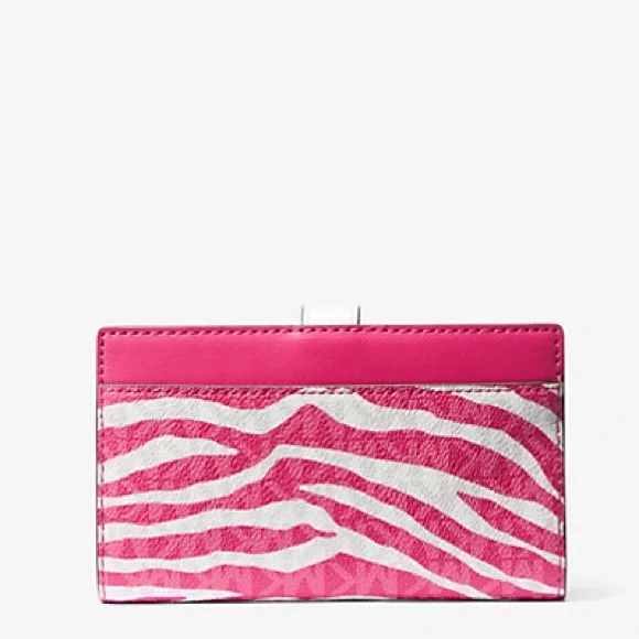 MICHAEL KORS - Greenwhich Medium Zebra Signature Logo Wallet - Picture 3 of 4